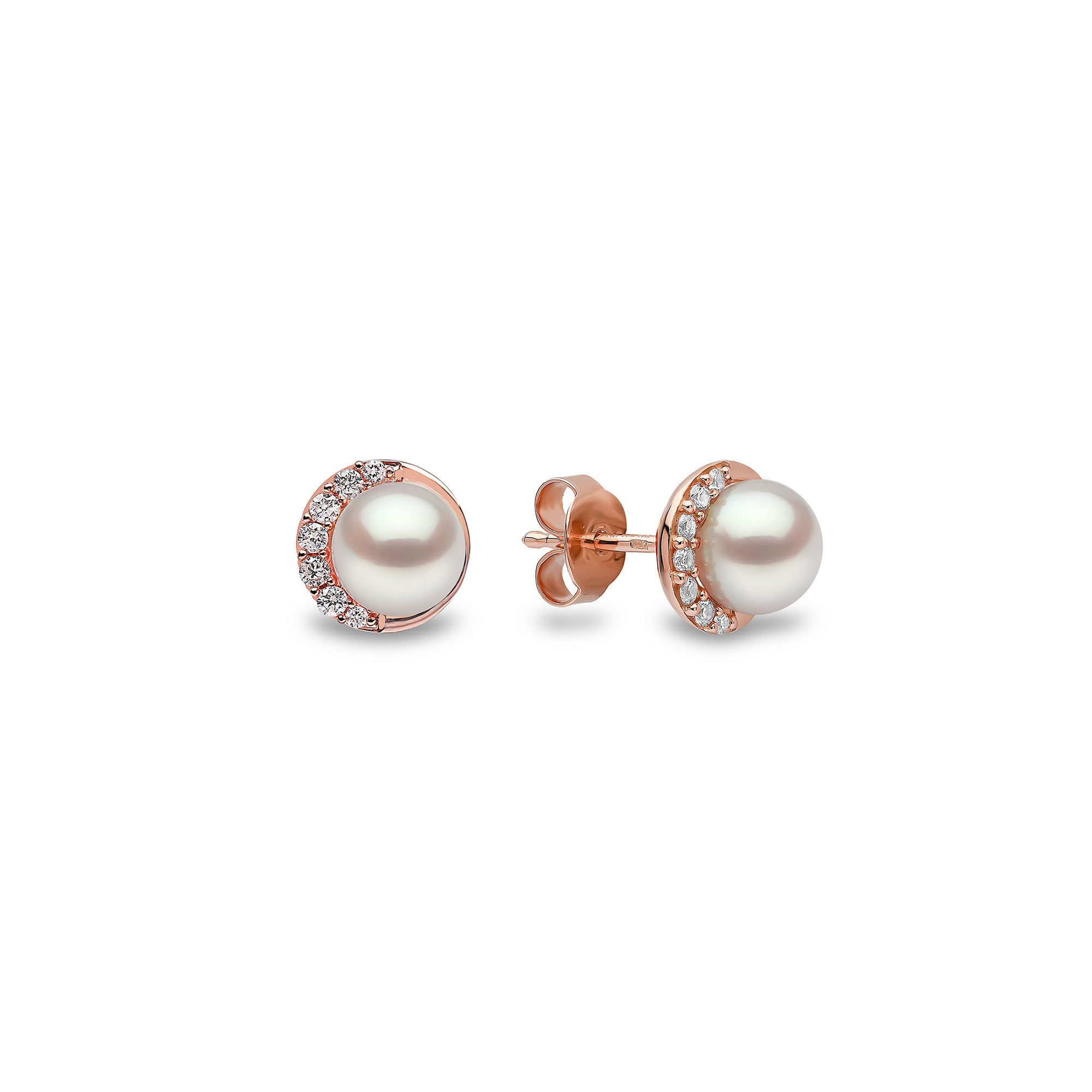 Pearl earrings with hotsell rose gold